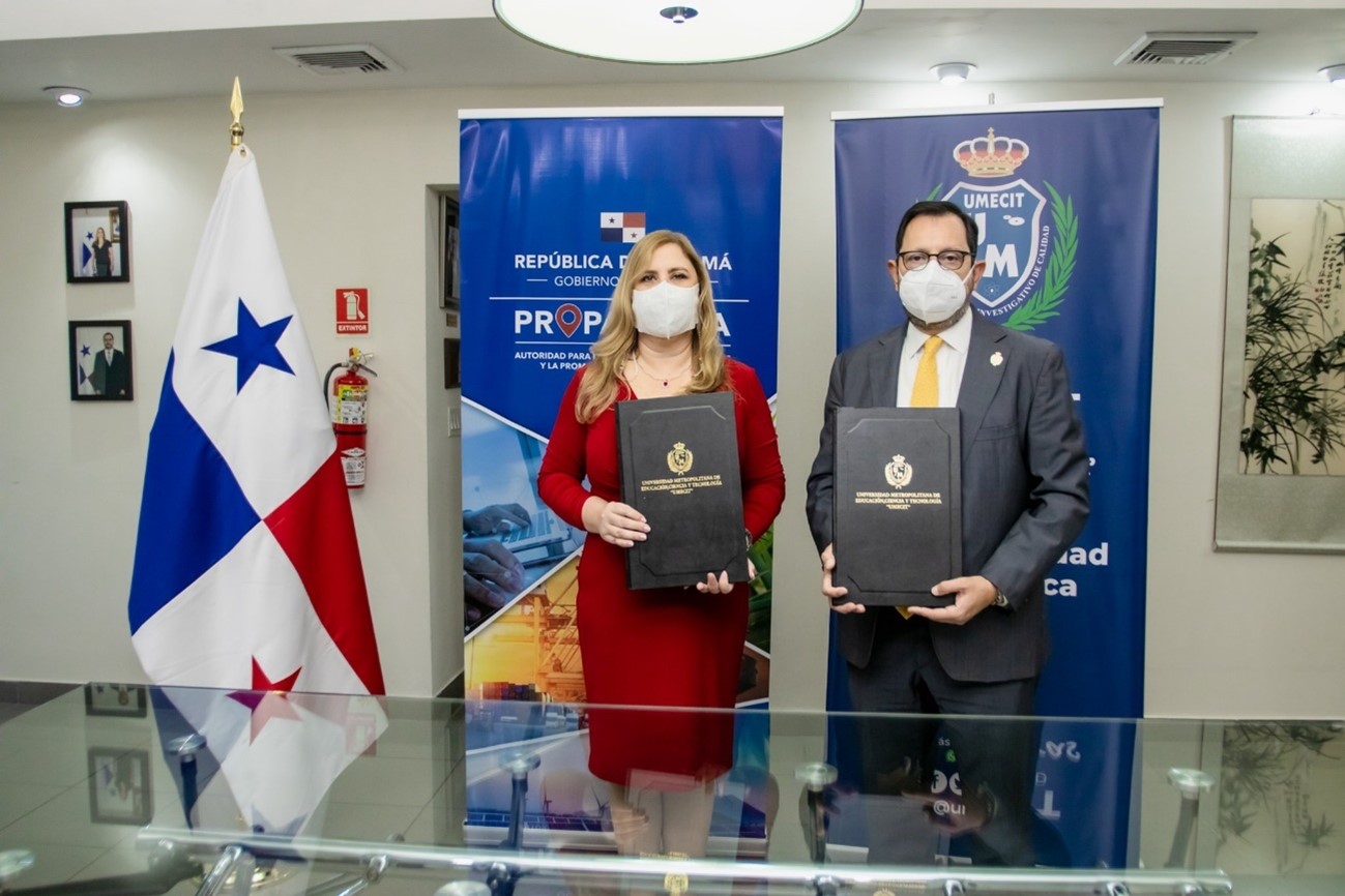 Firma de convenio entre PROPANAMA y la UMECIT El convenio se firmó en las instalaciones de PROPANAMA.
